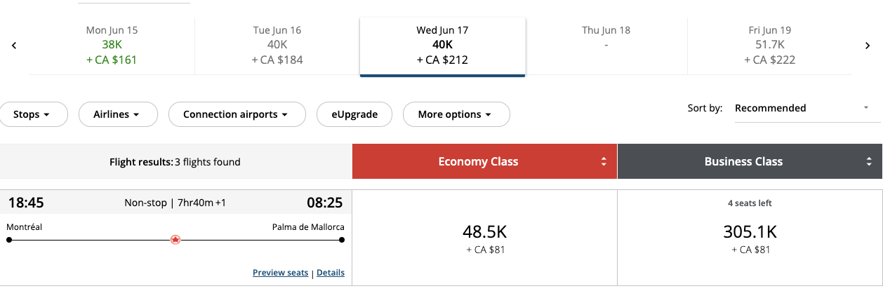 Air Canada: New Non-Stop Montreal to Mallorca Route with A321XLR Starting Summer 2026 - YUL PMI aeroplan FR