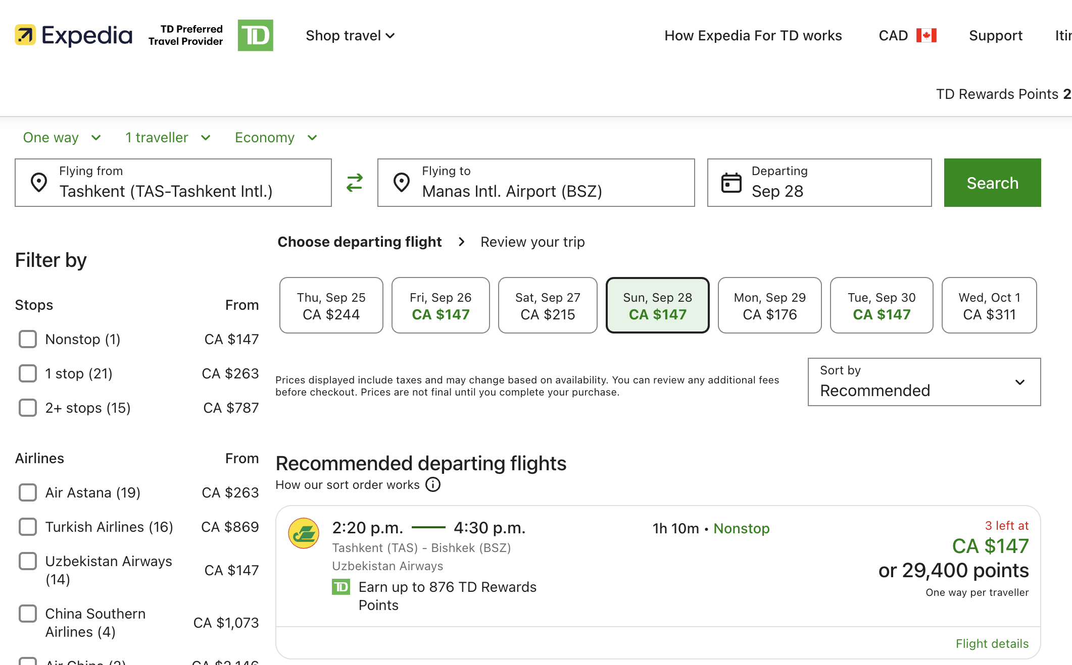 Central Asia: How to Get There Using Points and Miles - asie centrale TD