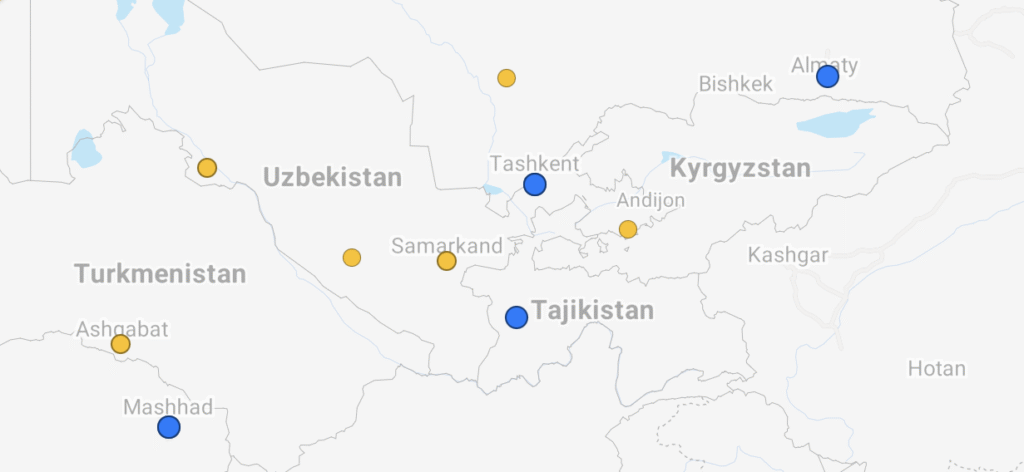 asie centrale de IST
