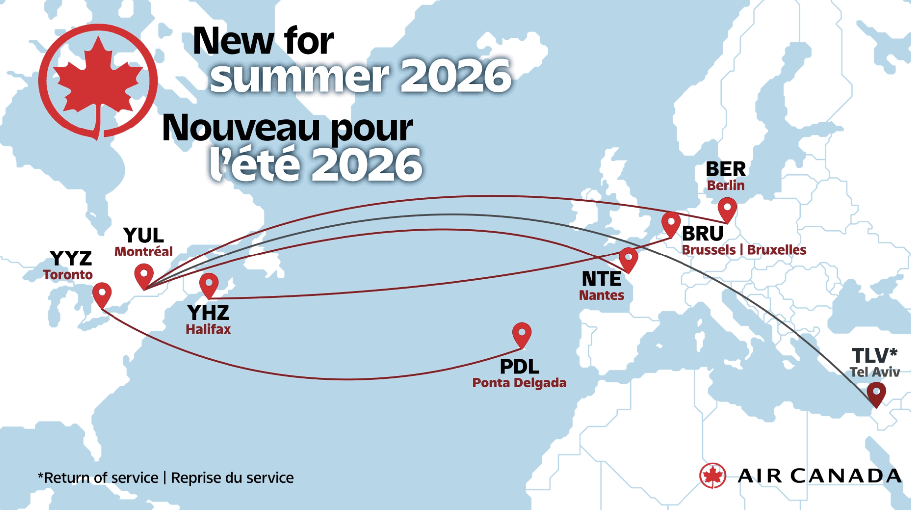 Air Canada&nbsp;: Nouvelle liaison Montréal-Guadalajara et autres destinations pour l'été 2026 - nouveaux vols Air Canada