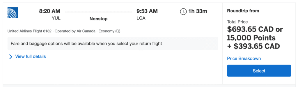 Amex Fixed Travel - Example over max search result EN