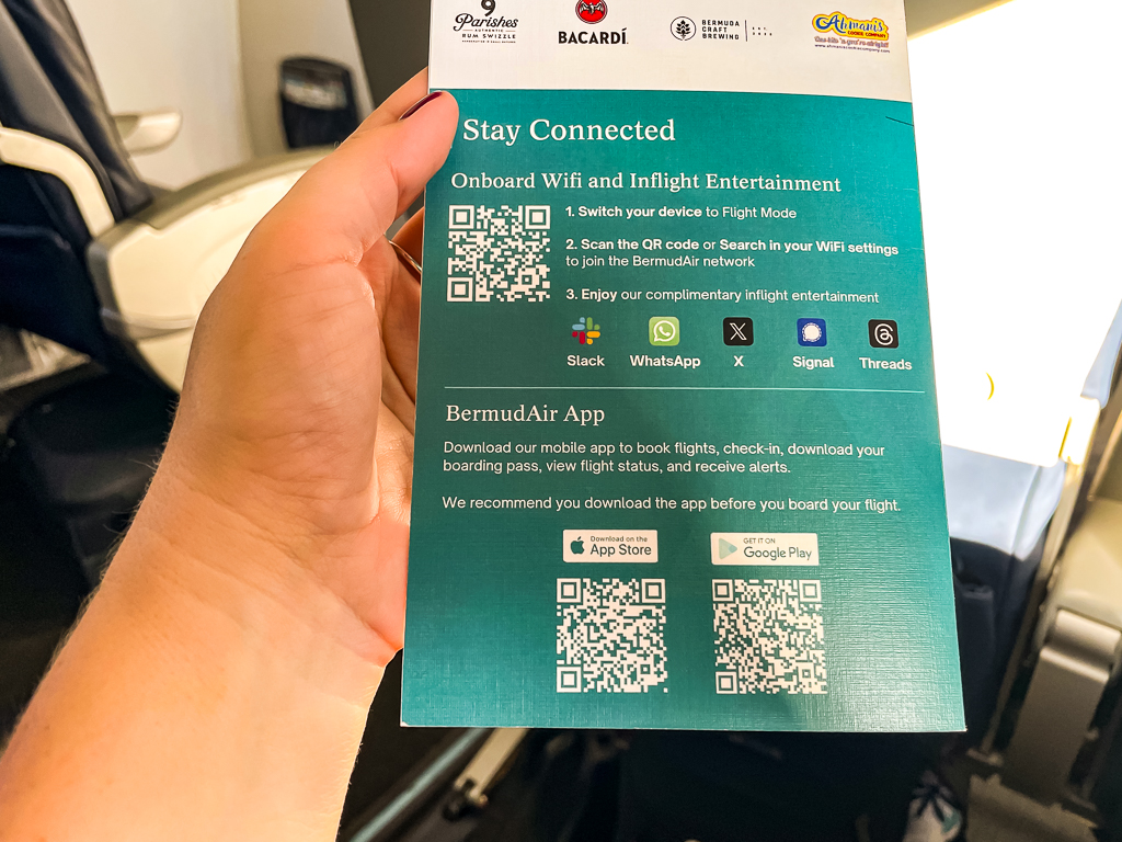 Wifi et divertissement a bord BermudAir