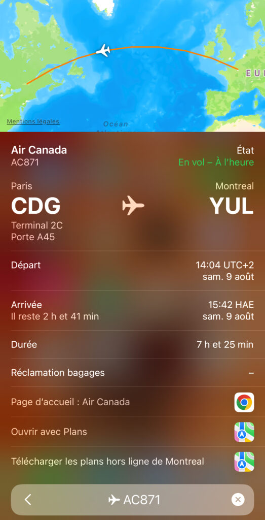 informations de vol 3