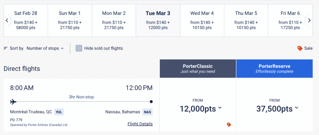 porter nassau montreal