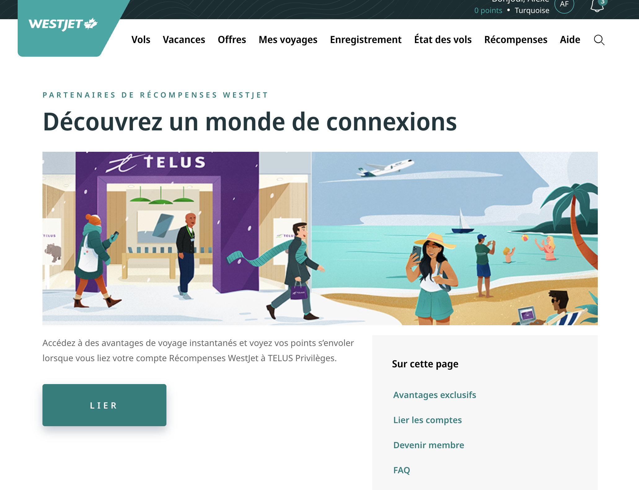 WestJet et TELUS lancent officiellement leur partenariat de fidélité - westjet