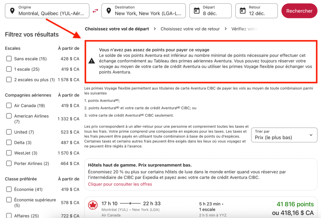 Aventura Chart – not enough points -EN