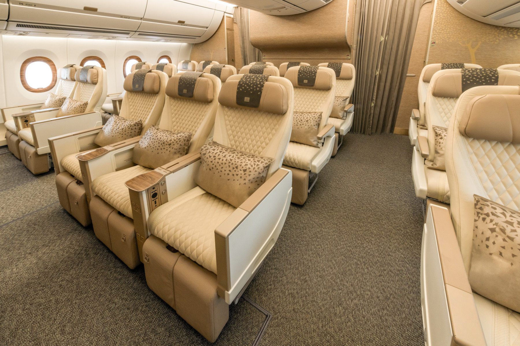 Emirates A350 Premium Economy cabin