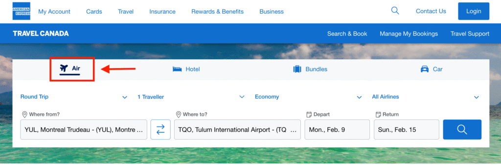 Amex Fixed Travel - Flights Search EN
