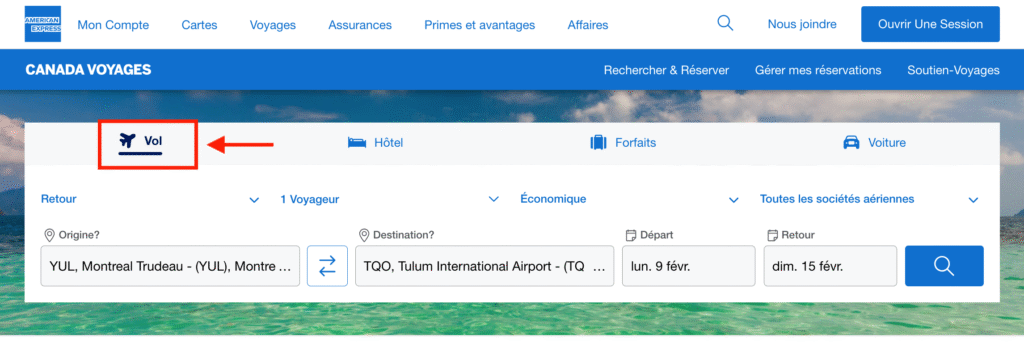 Amex Fixed Travel – Flights Search -EN