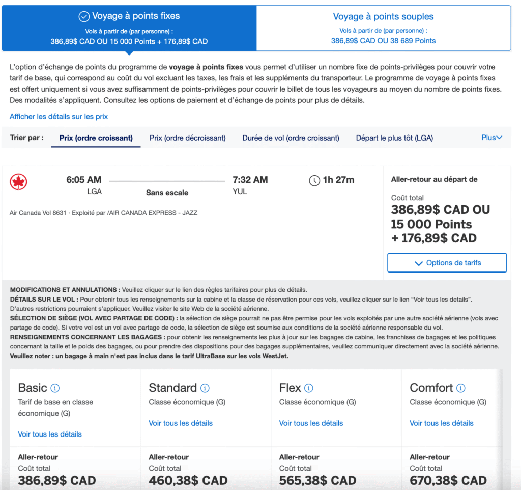 Amex Fixed Travel – Select fare -EN