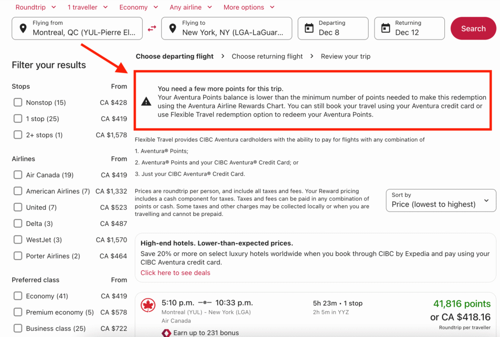 Aventura Chart - not enough points EN