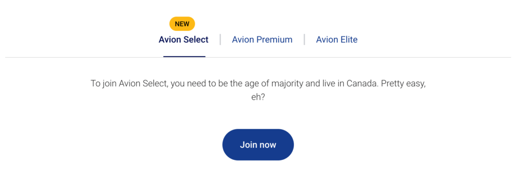 Avion Levels - Avion Select Join Now EN