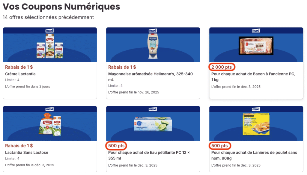 Coupons numériques maxi FR