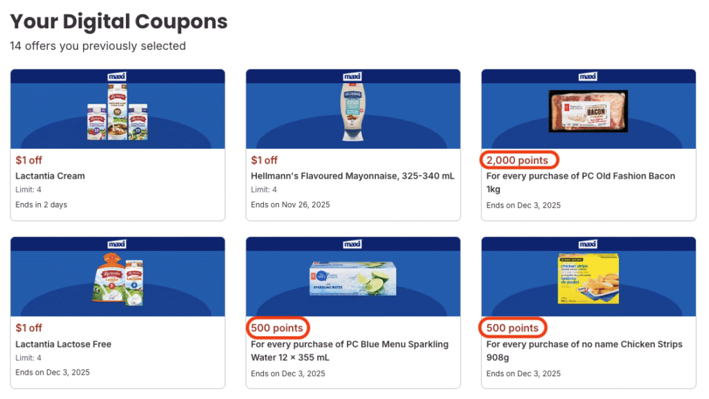 Coupons numériques maxi FR