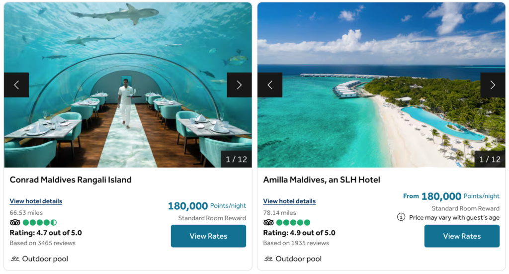 Marriott vs Hilton - Hilton high end redemption EN