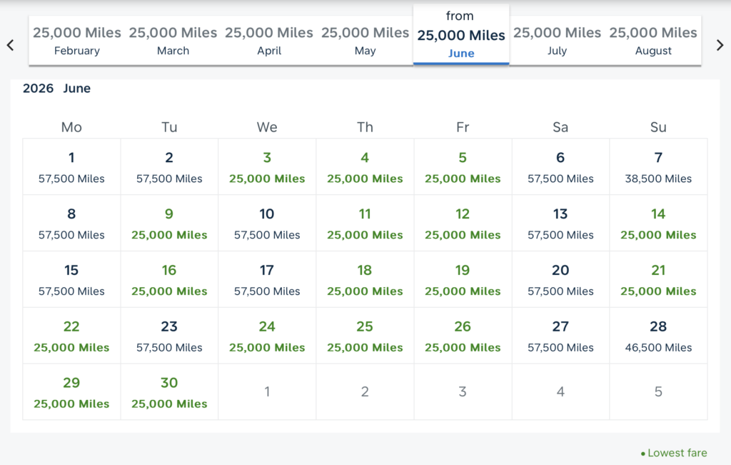 flying blue calendier