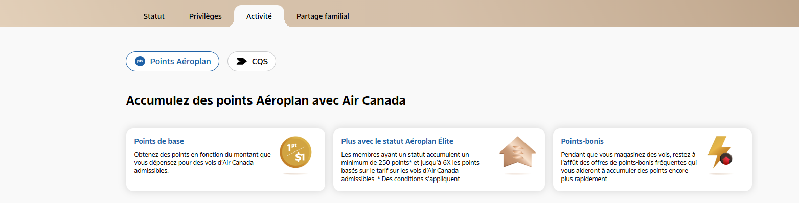 Statut Aéroplan Élite en 2026&nbsp;: le guide ultime - Activités Pts FR