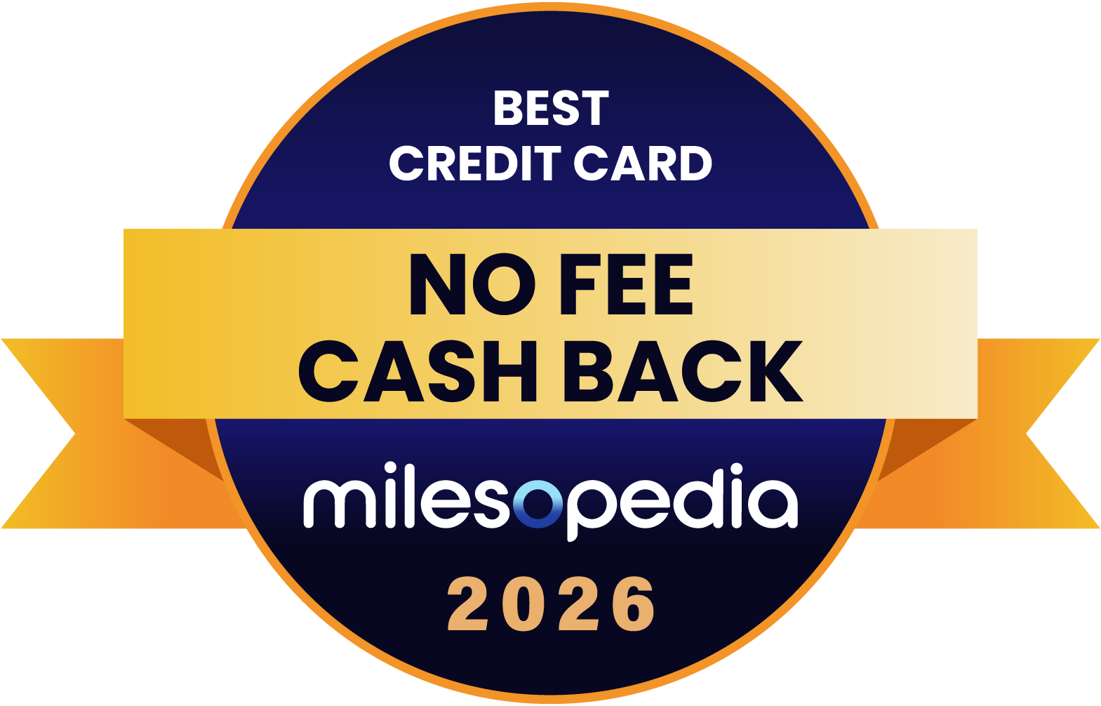 Milesopedia 2026 Awards: Best Programs, Credit Cards, and Bank Accounts in Canada - 2026 Awards Best Cash Back Credit Card with No Annual Fee