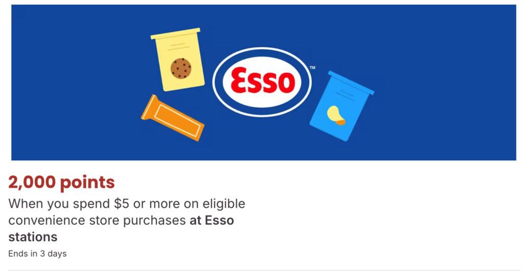 PC Optimum Offers - Esso 2000 points EN