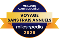 Palmares2026 Meilleure carte de crédit voyage sans frais annuels