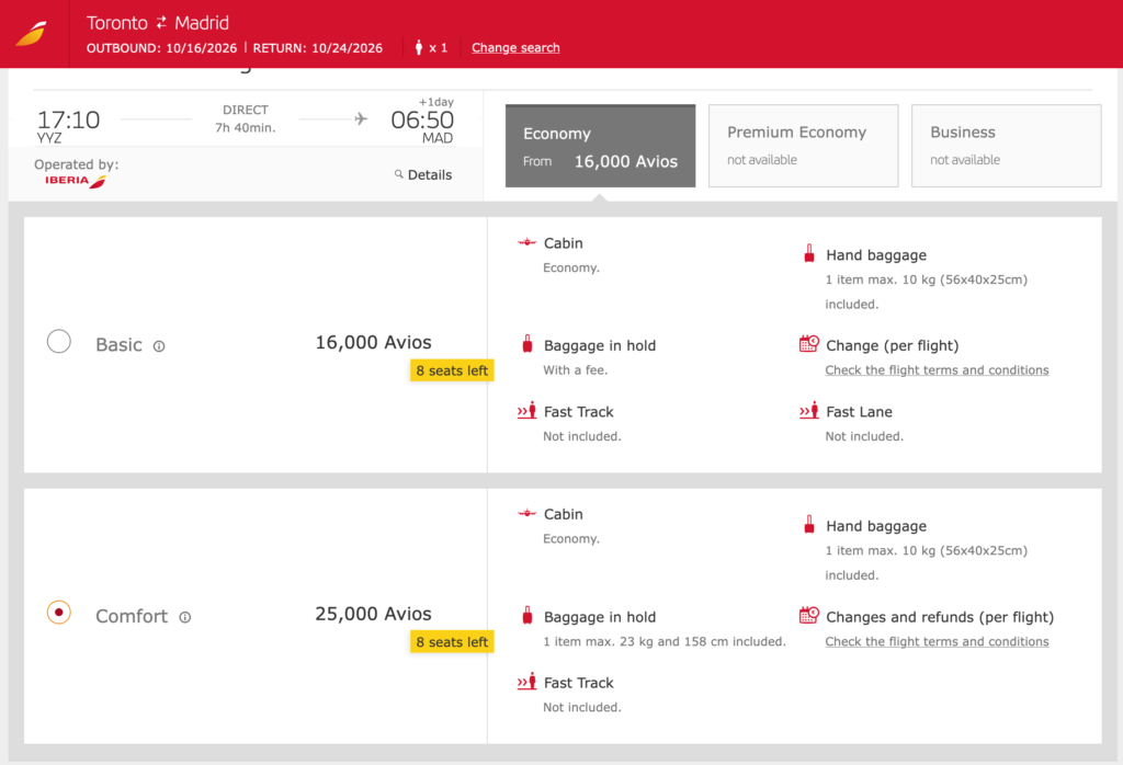 RBC Offers - Toronto to Madrid EN