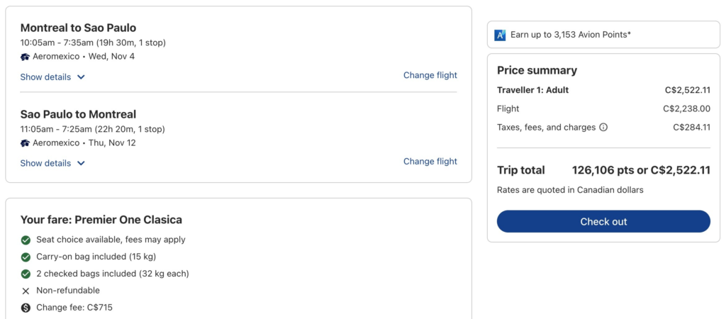 RBC Travel Redemption - Business Class Flex Pricing EN