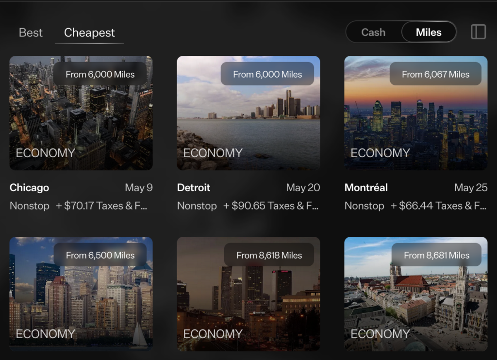 Rove MIles - flight redemption cheapest