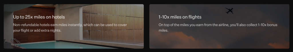 Rove Miles - flight and hotel earning rates