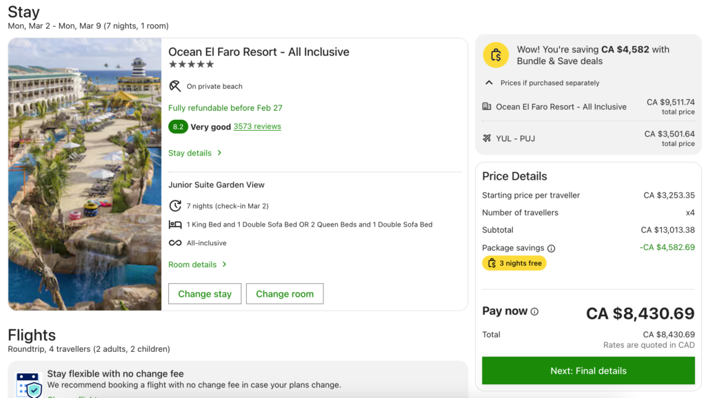 Save TD First Class - DR family trip example EN