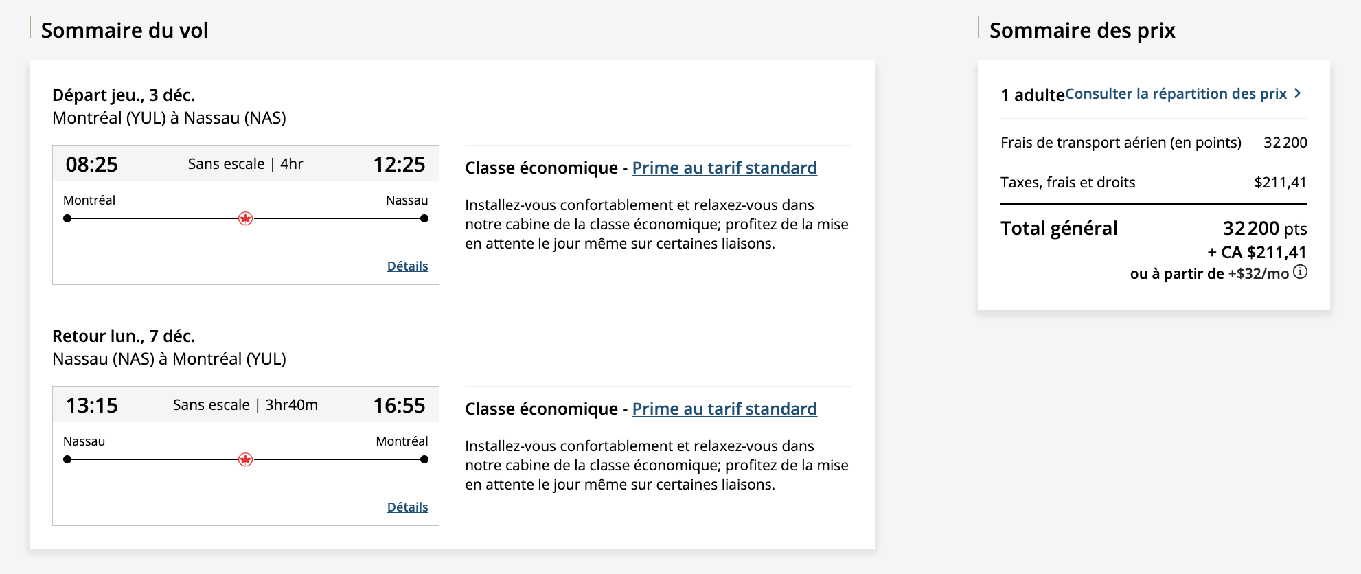 Courts séjours&nbsp;: des vacances à moins de 35&nbsp;000 points Aéroplan en 2026 - Courts séjours Aéroplan NAS