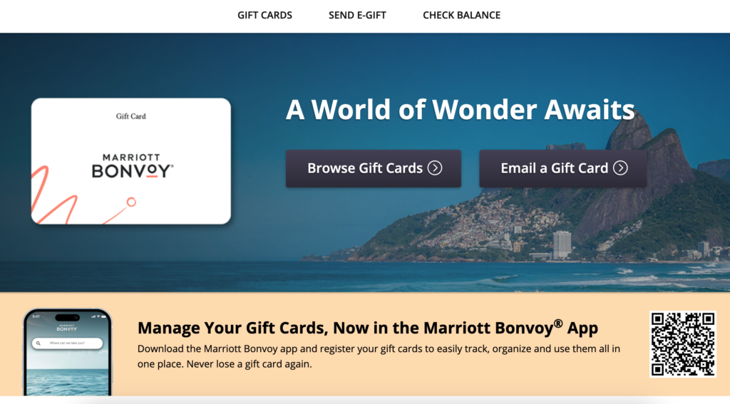 Marriott Gift Card - Promo image 2026