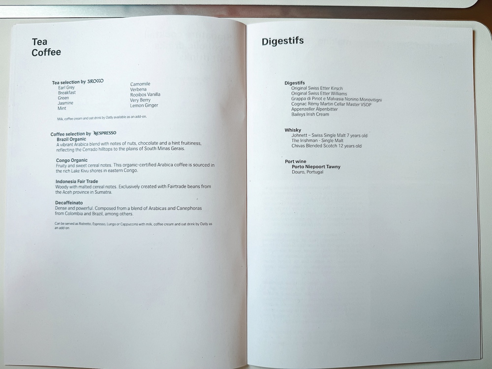 SWISS - A350 Senses - Menu 02