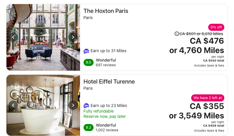 air miles expedia hotels