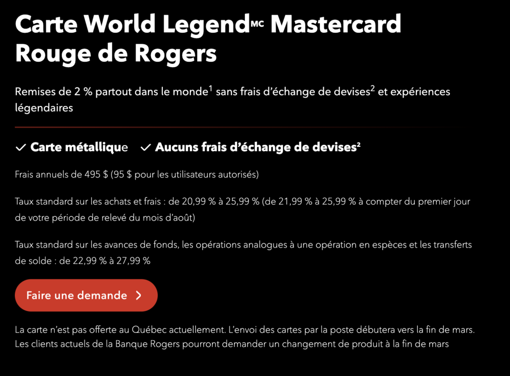 carte legend FR