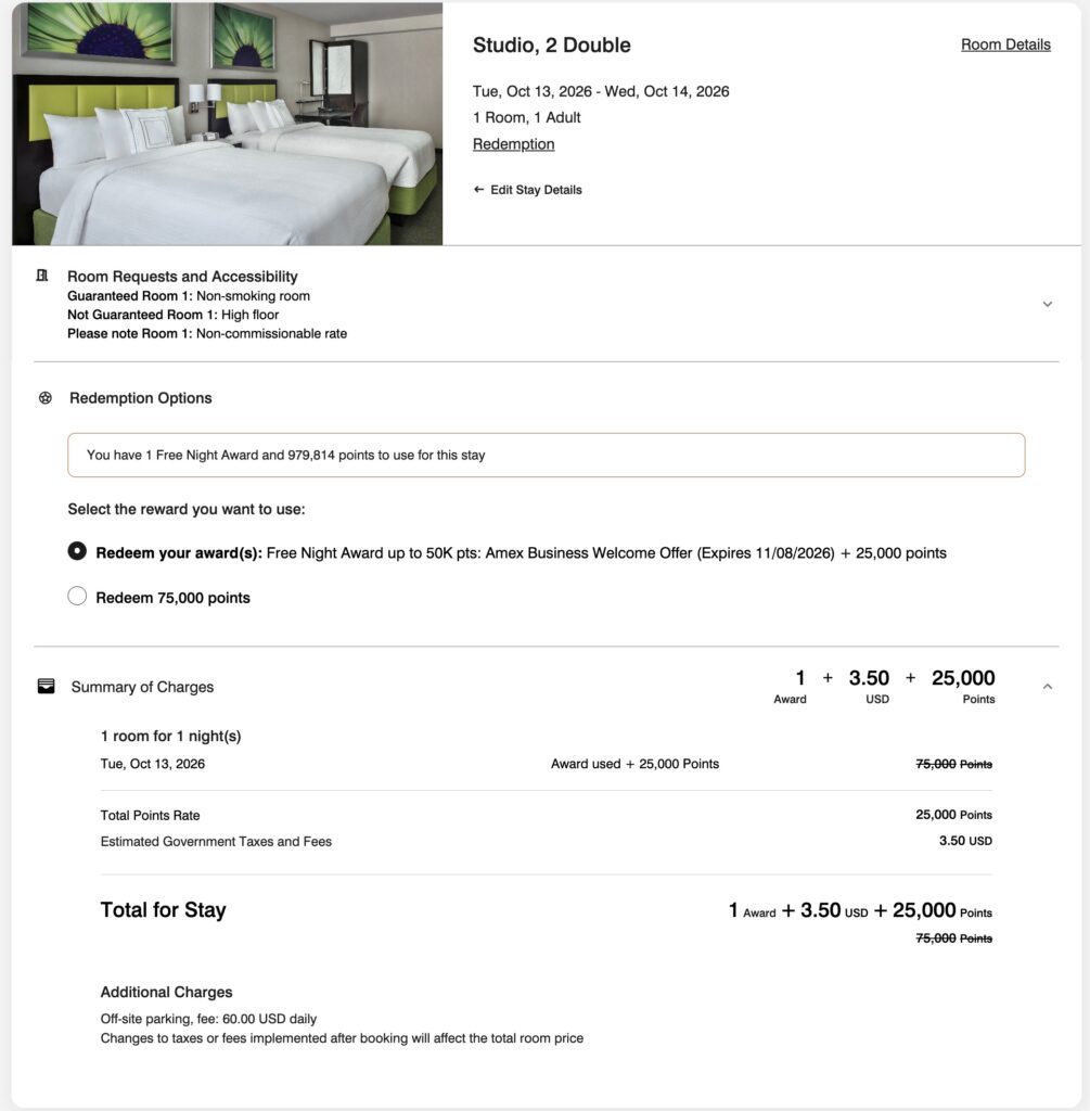 75k marriott bonvoy certificate en