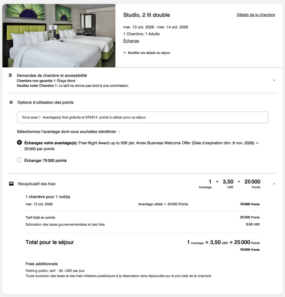 certificat 75k marriott bonvoy fr