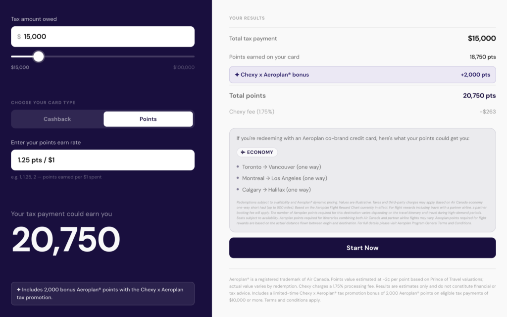 chexy payer impots EN