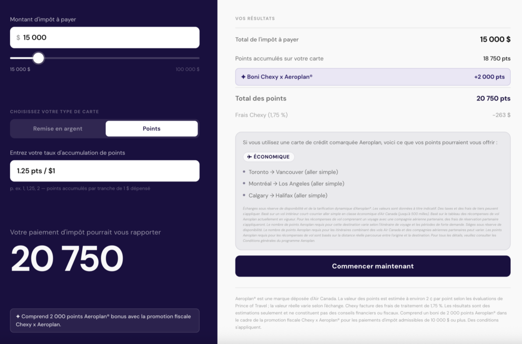 chexy payer impots FR