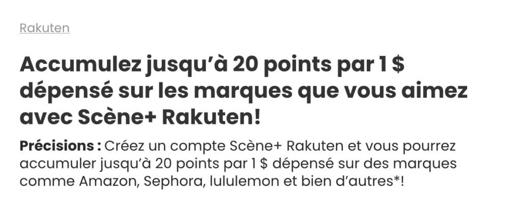 Maximize your points with Scotiabank Passport Visa Infinite +* and Rakuten