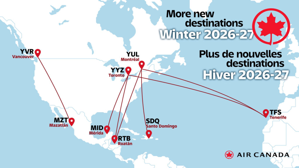 air canada destinations 2026 2027