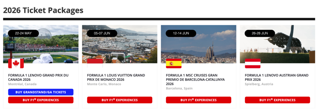 Amex Exclusive F1 ticket sales (EN)
