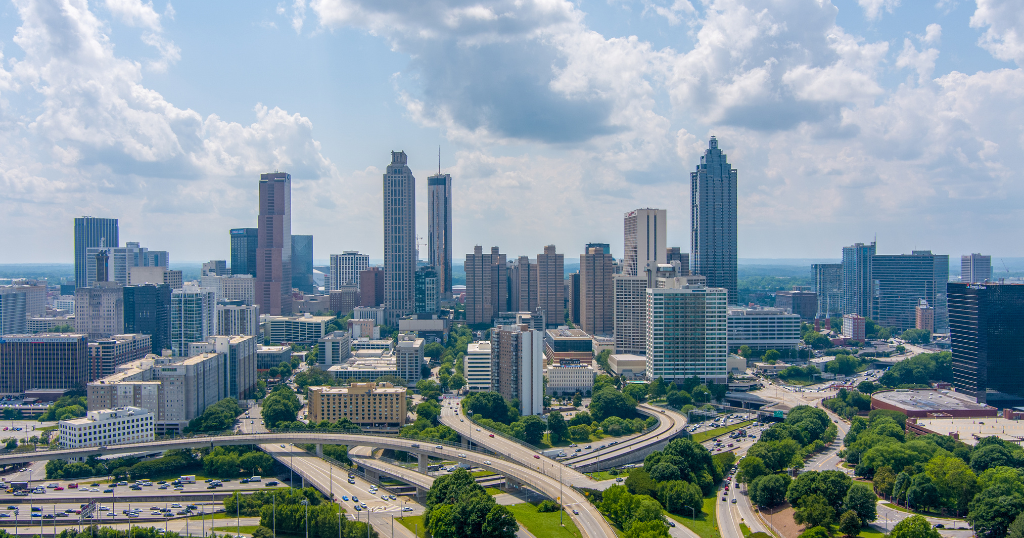 Atlanta freeways and downtown