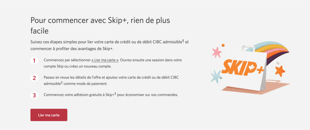 Lier mon compte CIBC à Skip