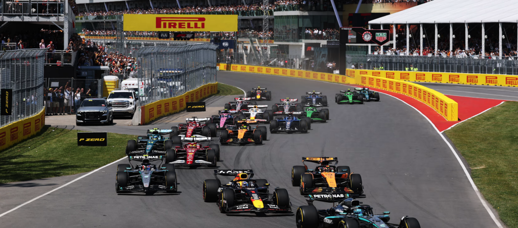 Montreal Grand Prix cars on track