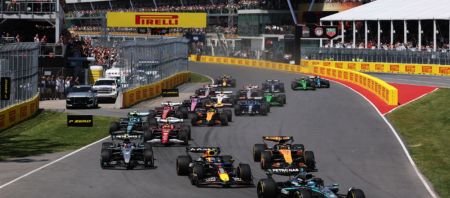 Montreal Grand Prix cars on track