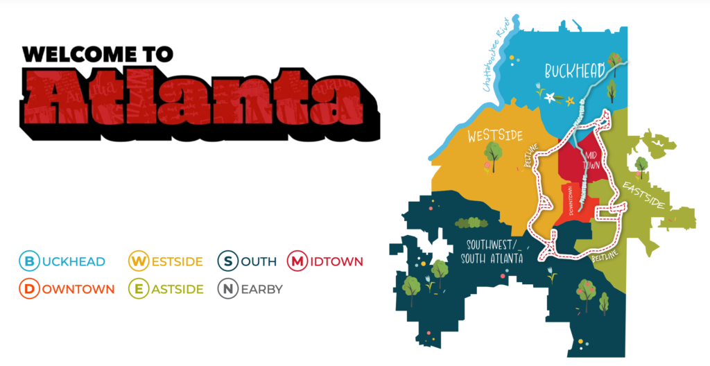 welcome to Atlanta neighbourhood map