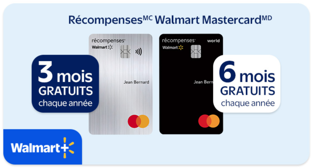Free Walmart+ with Walmart credit cards FR