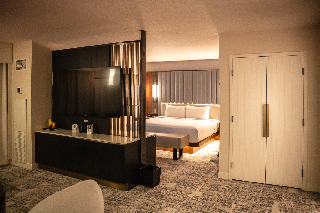 Salle de bain suite lit king,MGM Grand Hotel & Casino, Las Vegas Strip - 45