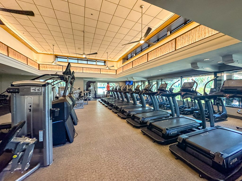 Rangée d'appareils cardio du gym du MGM Grand