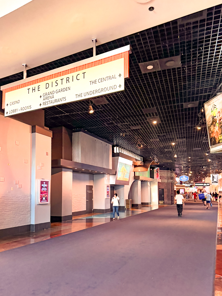 Signalisation vers le Grand Garden Arena au MGM Grand